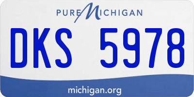 MI license plate DKS5978