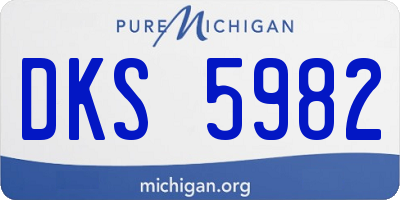 MI license plate DKS5982