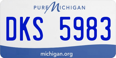 MI license plate DKS5983