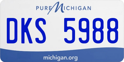 MI license plate DKS5988