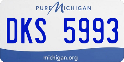 MI license plate DKS5993