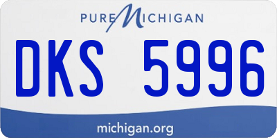 MI license plate DKS5996