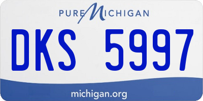 MI license plate DKS5997