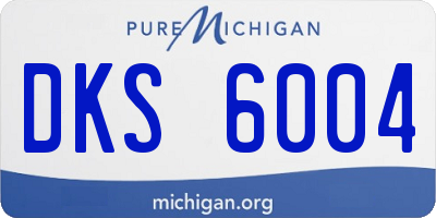 MI license plate DKS6004