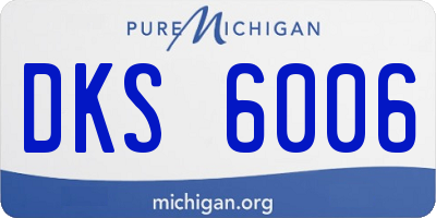 MI license plate DKS6006