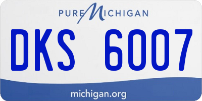 MI license plate DKS6007