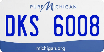 MI license plate DKS6008