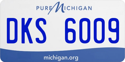 MI license plate DKS6009