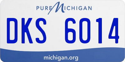 MI license plate DKS6014