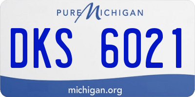 MI license plate DKS6021