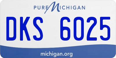 MI license plate DKS6025