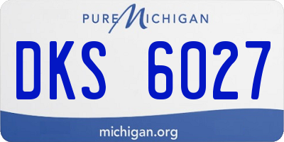 MI license plate DKS6027