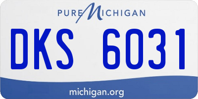 MI license plate DKS6031