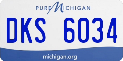 MI license plate DKS6034