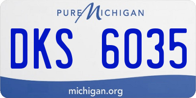 MI license plate DKS6035