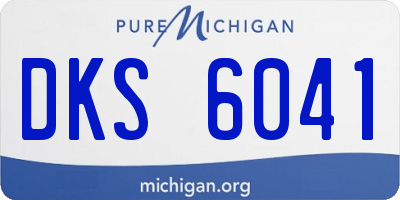 MI license plate DKS6041