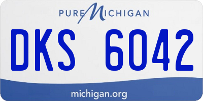 MI license plate DKS6042