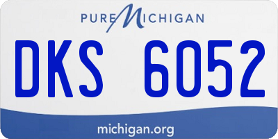 MI license plate DKS6052