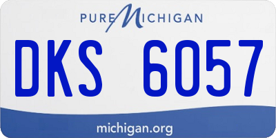 MI license plate DKS6057