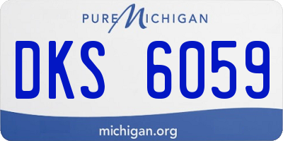 MI license plate DKS6059