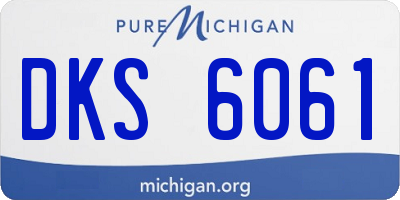 MI license plate DKS6061