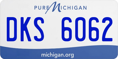 MI license plate DKS6062