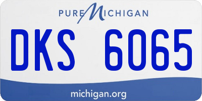 MI license plate DKS6065