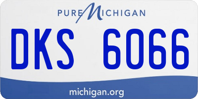 MI license plate DKS6066