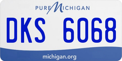MI license plate DKS6068