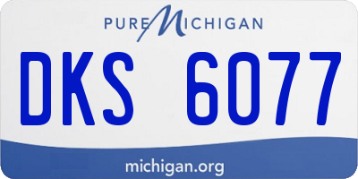 MI license plate DKS6077