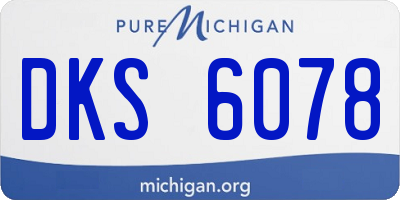 MI license plate DKS6078