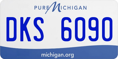 MI license plate DKS6090