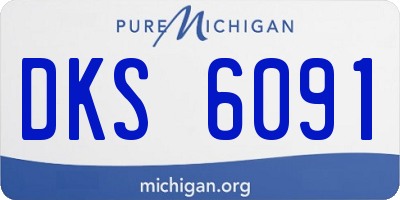 MI license plate DKS6091