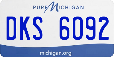 MI license plate DKS6092