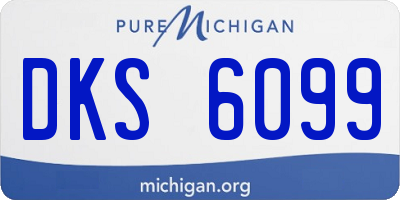 MI license plate DKS6099
