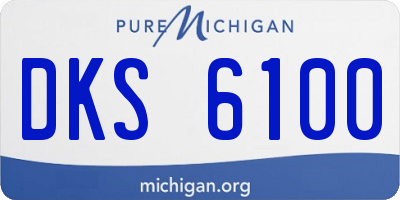 MI license plate DKS6100