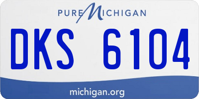 MI license plate DKS6104