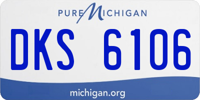 MI license plate DKS6106