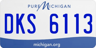 MI license plate DKS6113