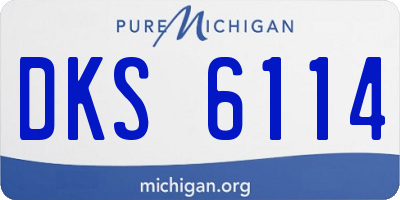 MI license plate DKS6114