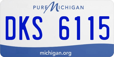 MI license plate DKS6115
