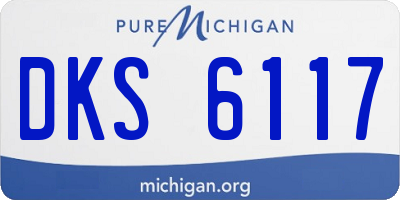 MI license plate DKS6117