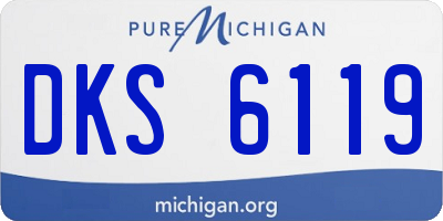 MI license plate DKS6119