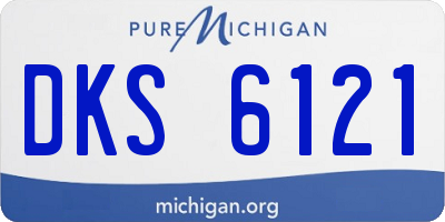 MI license plate DKS6121