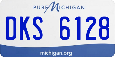 MI license plate DKS6128