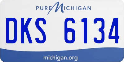 MI license plate DKS6134