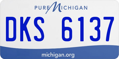 MI license plate DKS6137