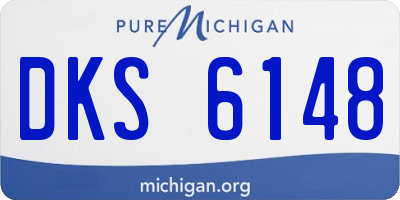 MI license plate DKS6148
