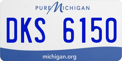 MI license plate DKS6150