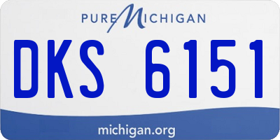MI license plate DKS6151